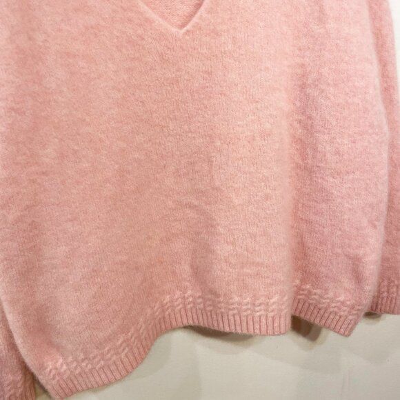 EUC Sezane Denisa Alpaca Blend V-Neck Sweater Light Pink XXL - Picture 5 of 8